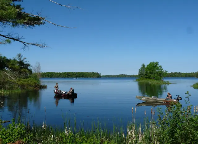 Anglers fishing on the Chippewa Flowage