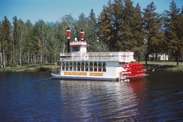 The Namakagon Queen tour boat on Hayward Lake, 1961