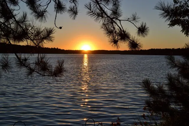 Sunset over Lake Nebagamon, Douglas County