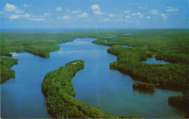 Aerial view of Lake Owen in the Chequamegon National Forest